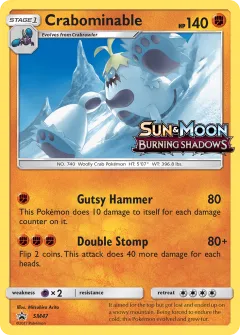 Crabominable Promo card from Sun & Moon Black Star Promos