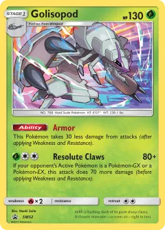 Golisopod Promo card from Sun & Moon Black Star Promos