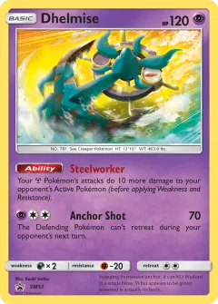 Dhelmise Promo card from Sun & Moon Black Star Promos