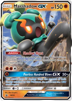 Marshadow-GX Promo card from Sun & Moon Black Star Promos