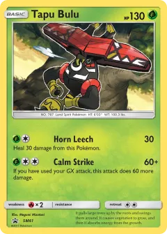 Tapu Bulu Promo card from Sun & Moon Black Star Promos