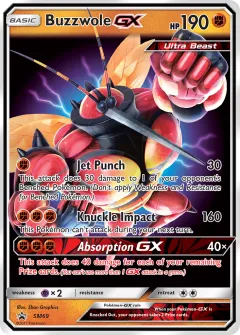 Buzzwole-GX Promo card from Sun & Moon Black Star Promos