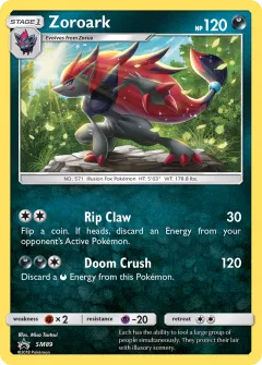 Zoroark Promo card from Sun & Moon Black Star Promos