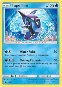 Tapu Fini Promo card from Sun & Moon Black Star Promos