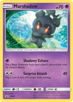 Marshadow Promo card from Sun & Moon Black Star Promos