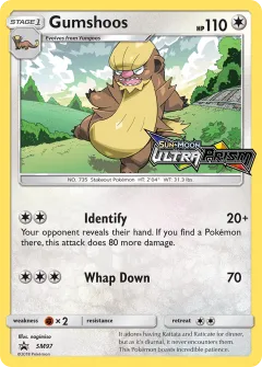 Gumshoos Promo card from Sun & Moon Black Star Promos