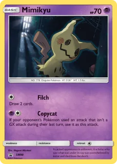 Mimikyu Promo card from Sun & Moon Black Star Promos