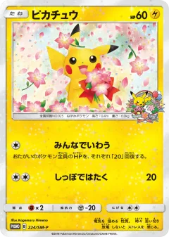 Pikachu Promo card from Sun & Moon Promos