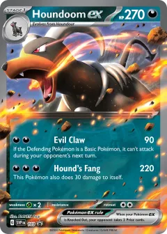 Houndoom ex Promo card from Scarlet & Violet Black Star Promos