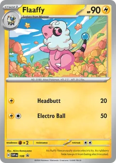 Flaaffy Promo card from Scarlet & Violet Black Star Promos