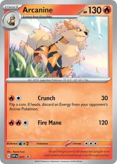 Arcanine Promo card from Scarlet & Violet Black Star Promos