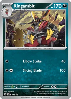 Kingambit Promo card from Scarlet & Violet Black Star Promos