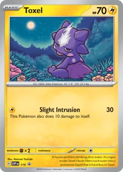Toxel Promo card from Scarlet & Violet Black Star Promos