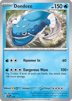 Dondozo Promo card from Scarlet & Violet Black Star Promos