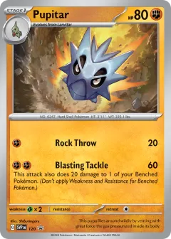 Pupitar Promo card from Scarlet & Violet Black Star Promos