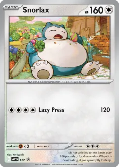 Snorlax Promo card from Scarlet & Violet Black Star Promos