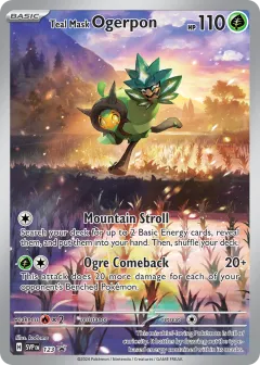 Teal Mask Ogerpon Promo card from Scarlet & Violet Black Star Promos
