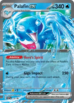 Palafin ex Promo card from Scarlet & Violet Black Star Promos