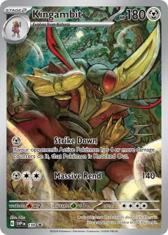 Kingambit Promo card from Scarlet & Violet Black Star Promos