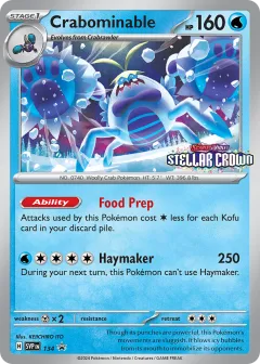 Crabominable Promo card from Scarlet & Violet Black Star Promos