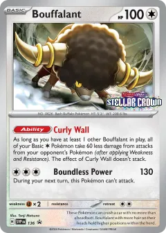 Bouffalant Promo card from Scarlet & Violet Black Star Promos