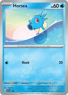 Horsea Promo card from Scarlet & Violet Black Star Promos