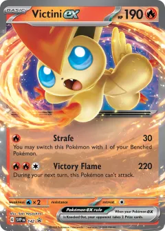 Victini ex Promo card from Scarlet & Violet Black Star Promos