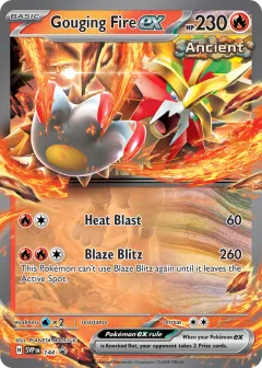 Gouging Fire ex Promo card from Scarlet & Violet Black Star Promos