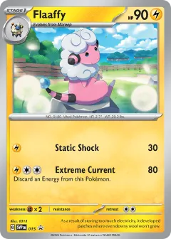 Flaaffy Promo card from Scarlet & Violet Black Star Promos
