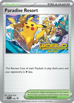 Paradise Resort Promo card from Scarlet & Violet Black Star Promos