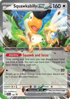 Squawkabilly ex Promo card from Scarlet & Violet Black Star Promos