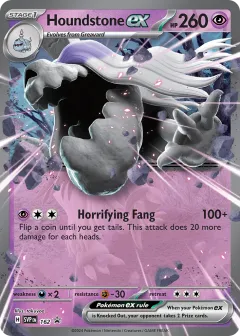 Houndstone ex Promo card from Scarlet & Violet Black Star Promos
