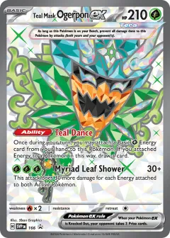 Teal Mask Ogerpon ex Promo card from Scarlet & Violet Black Star Promos