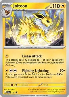 Jolteon Promo card from Scarlet & Violet Black Star Promos