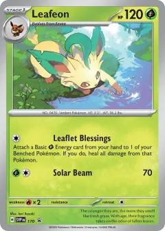 Leafeon Promo card from Scarlet & Violet Black Star Promos