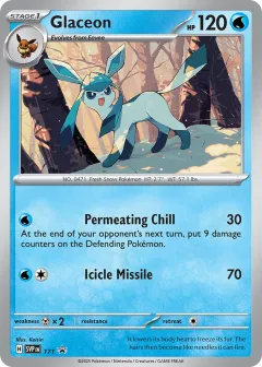 Glaceon Promo card from Scarlet & Violet Black Star Promos