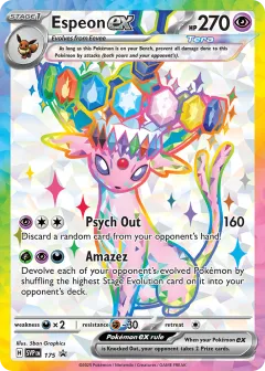 Espeon ex Promo card from Scarlet & Violet Black Star Promos