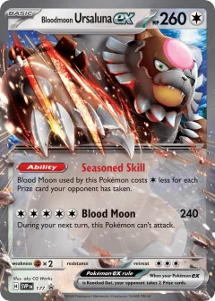 Bloodmoon Ursaluna ex Promo card from Scarlet & Violet Black Star Promos