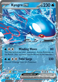 Kyogre ex Promo card from Scarlet & Violet Black Star Promos
