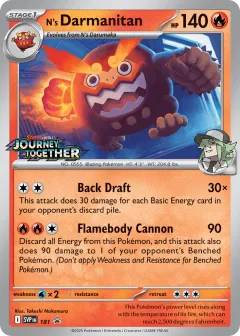 N's Darmanitan Promo card from Scarlet & Violet Black Star Promos