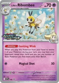 Lillie's Ribombee Promo card from Scarlet & Violet Black Star Promos