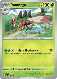 Yanmega Promo card from Scarlet & Violet Black Star Promos