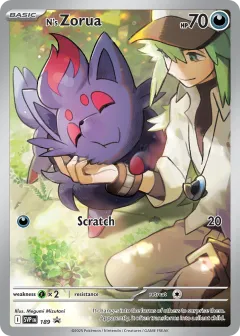 N's Zorua Promo card from Scarlet & Violet Black Star Promos