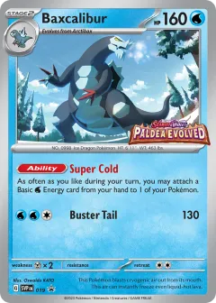 Baxcalibur Promo card from Scarlet & Violet Black Star Promos