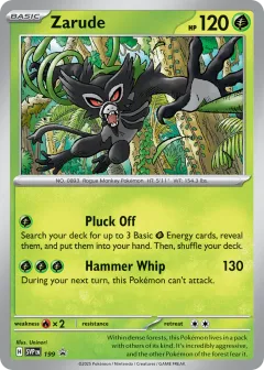 Zarude Promo card from Scarlet & Violet Black Star Promos