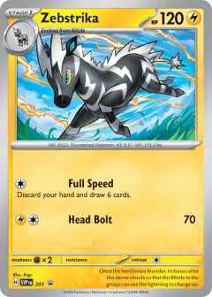 Zebstrika Promo card from Scarlet & Violet Black Star Promos