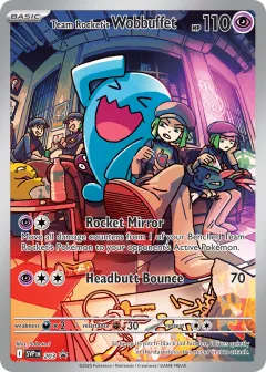 Team Rocket's Wobbuffet Promo card from Scarlet & Violet Black Star Promos