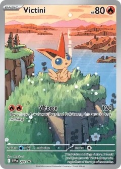 Victini Promo card from Scarlet & Violet Black Star Promos