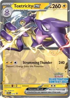 Toxtricity ex Promo card from Scarlet & Violet Black Star Promos