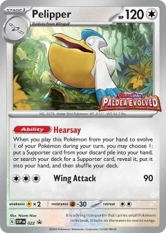 Pelipper Promo card from Scarlet & Violet Black Star Promos